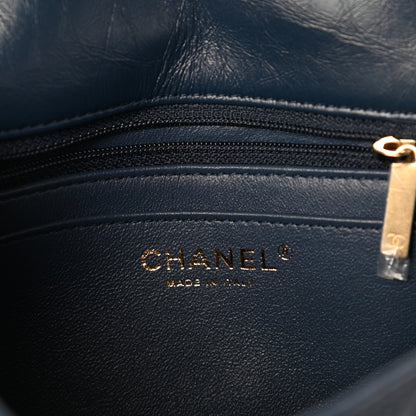 Chanel Aged Calfskin Quilted 2.55 Reissue Mini Flap Blue 6 of 10