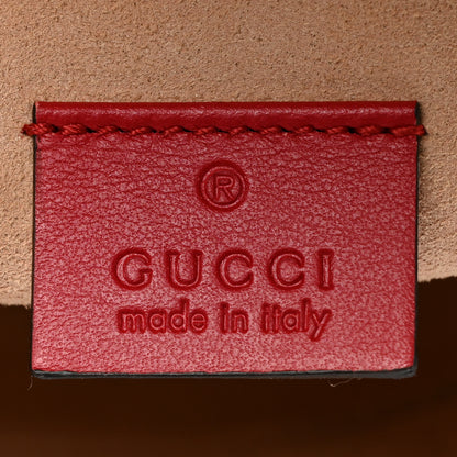 Gucci Calfskin Matelasse Mini GG Marmont Round Backpack Hibiscus Red 6 of 9