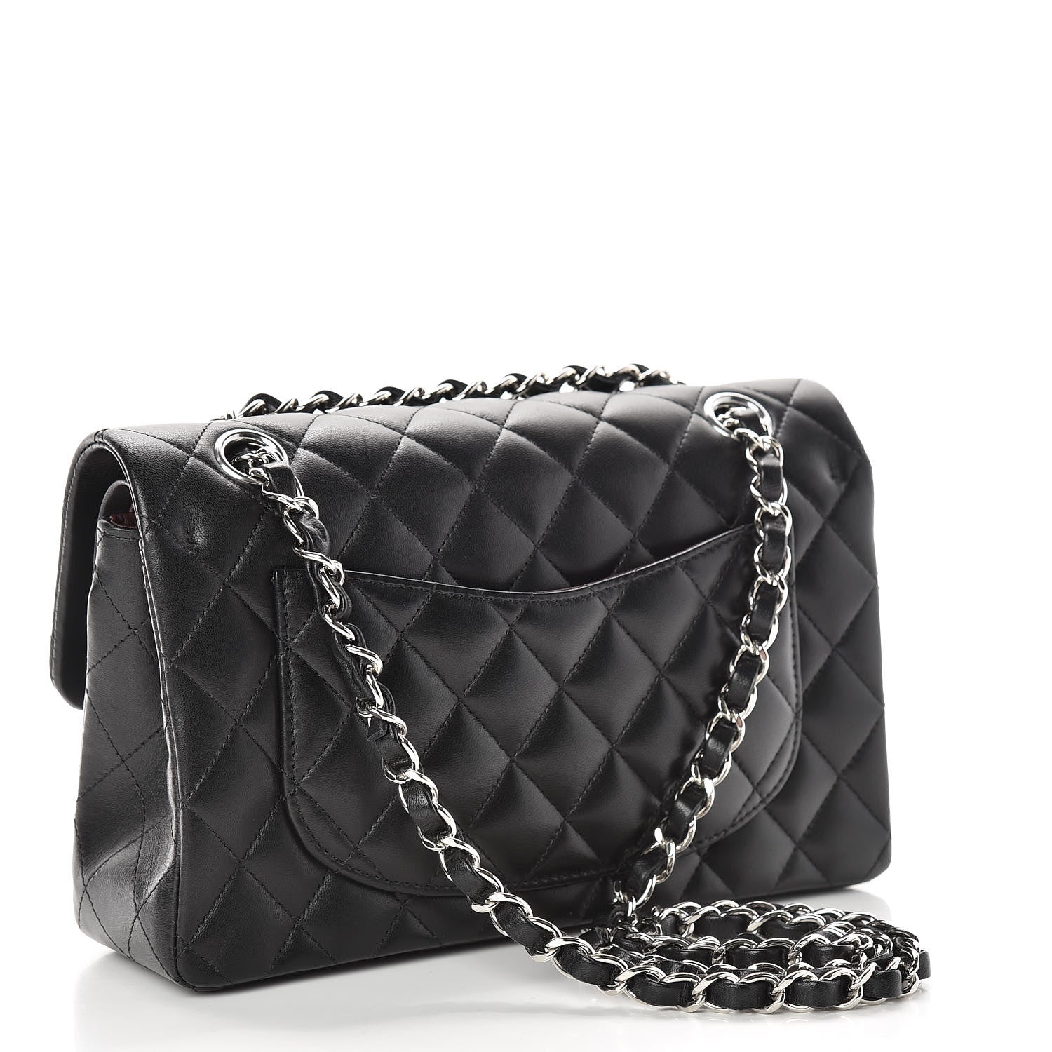 Chanel Lambskin Quilted Small Double Flap Black 3 of 14
