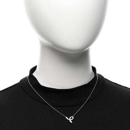 Tiffany Platinum Diamond Victoria Bow Necklace 2 of 5