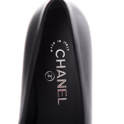 Chanel Lambskin CC Pumps 37 Black 5 of 9