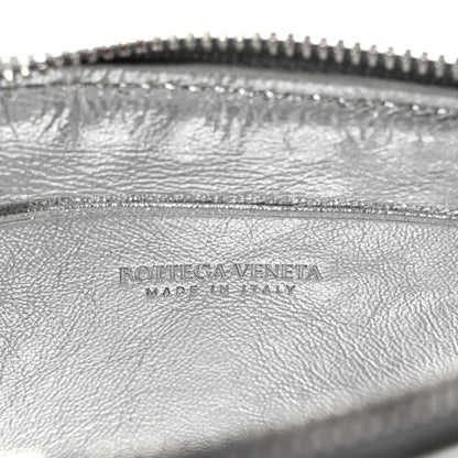 Bottega Veneta Mirror Laminated Nappa Intrecciato Beauty Pouch Silver 6 of 7