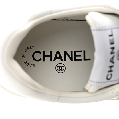 Chanel Calfskin Womens CC Logo Sneakers 40.5 White 7 of 8