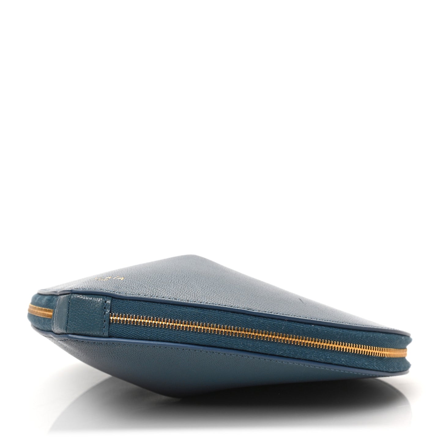 Shiny Goatskin Le Coeur Chain Bag Bleu Ardoise
