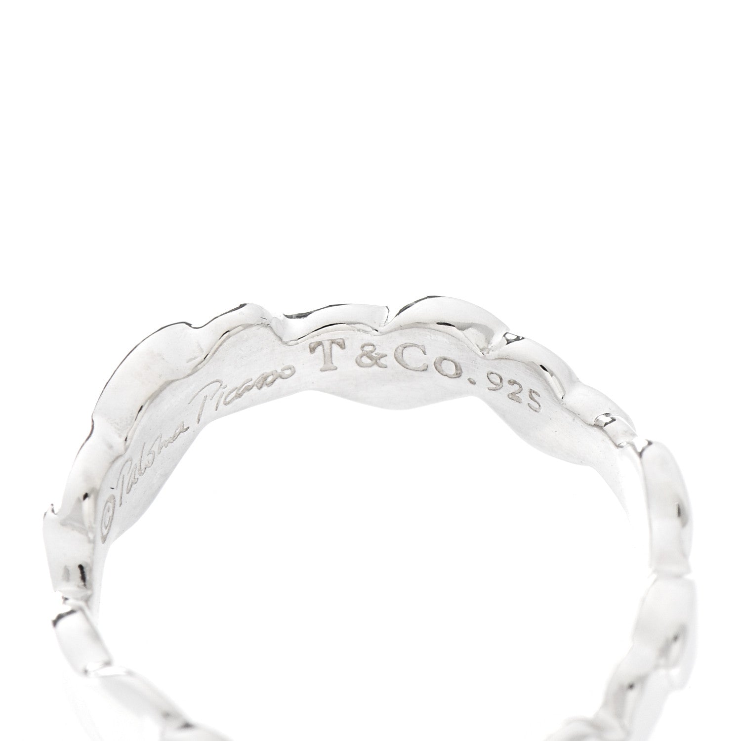 Tiffany Sterling Silver Paloma Picasso Modern Hearts Band Ring 51 5.75 4 of 6