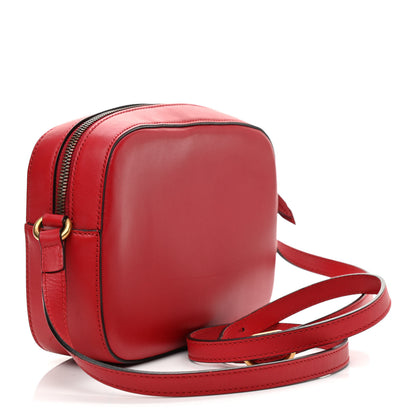 Gucci Calfskin Web Small Webby Bee Shoulder Bag Red 3 of 9