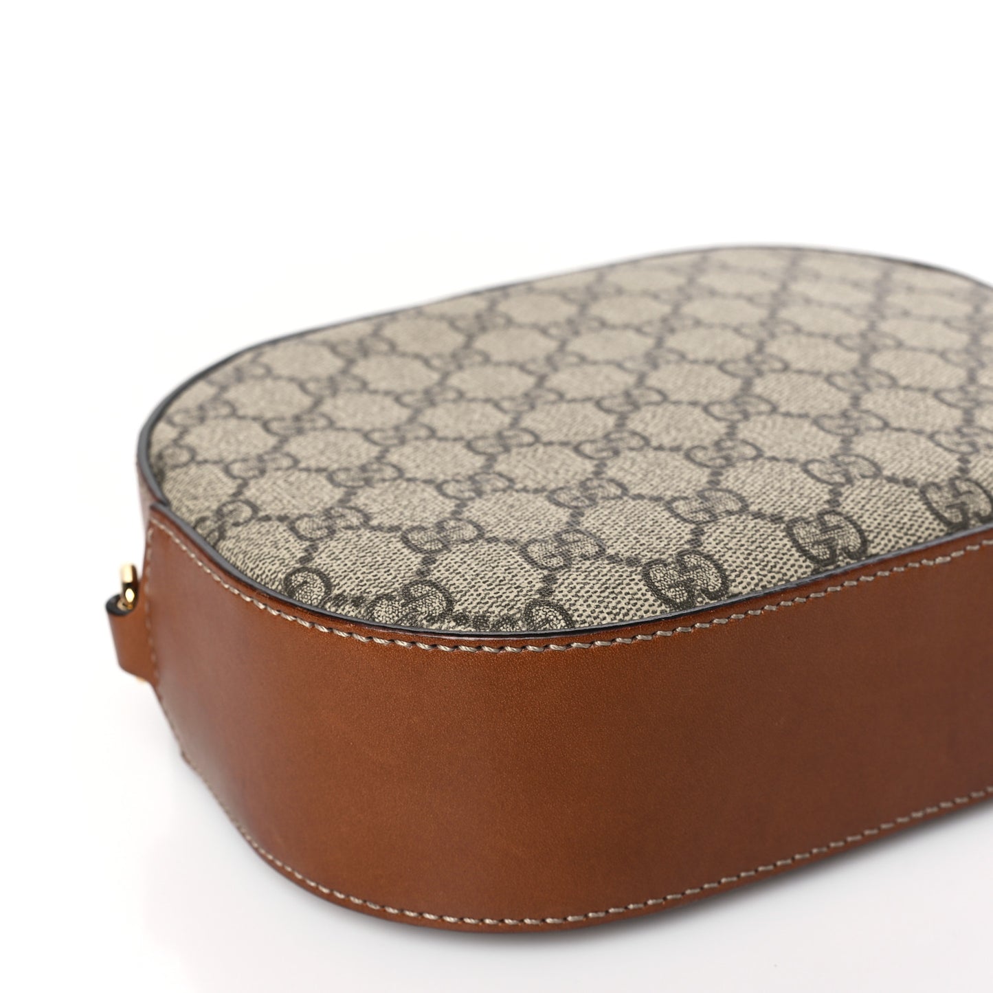 GG Supreme Monogram Cuoio Toscano Mini Chain Shoulder Bag Beige Ebony Cuir