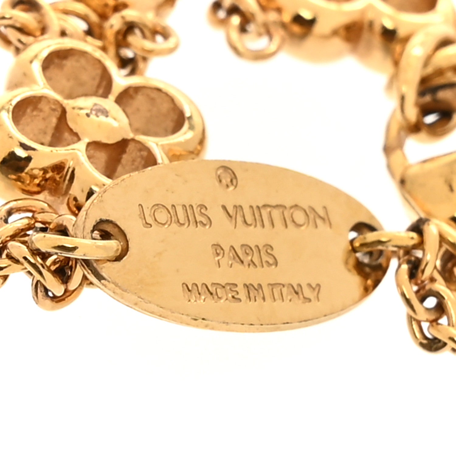 Louis Vuitton Brass Flower Full Bracelet Gold 6 of 6
