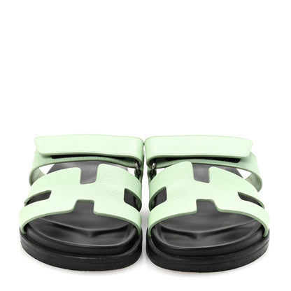 Hermes Epsom Womens Chypre Sandals 36 Vert Jade 3 of 10