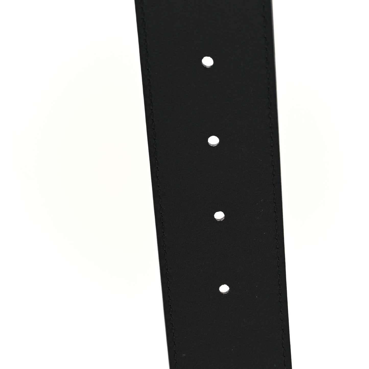 X ADIDAS Textured Dollar Calfskin Double G 40mm Belt 75 30 Black