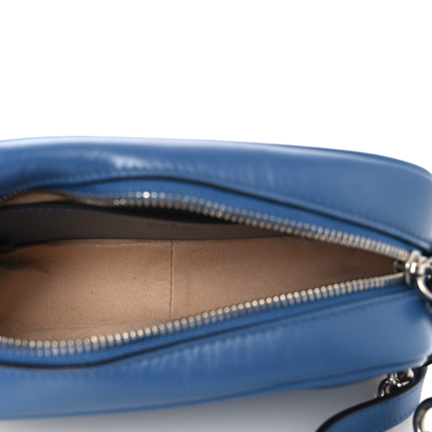 Gucci Calfskin Matelasse Aria Mini GG Marmont Chain Shoulder Bag Clear Blue 5 of 11