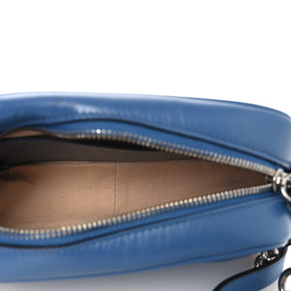 Gucci Calfskin Matelasse Aria Mini GG Marmont Chain Shoulder Bag Clear Blue 5 of 11