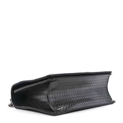 Christian Dior Metallic Calfskin Micro-Cannage Medium Diorama Flap Bag Graphite 4 of 11