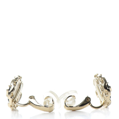 Chanel CC Chain Clip On Earrings Golden Black 3 of 4