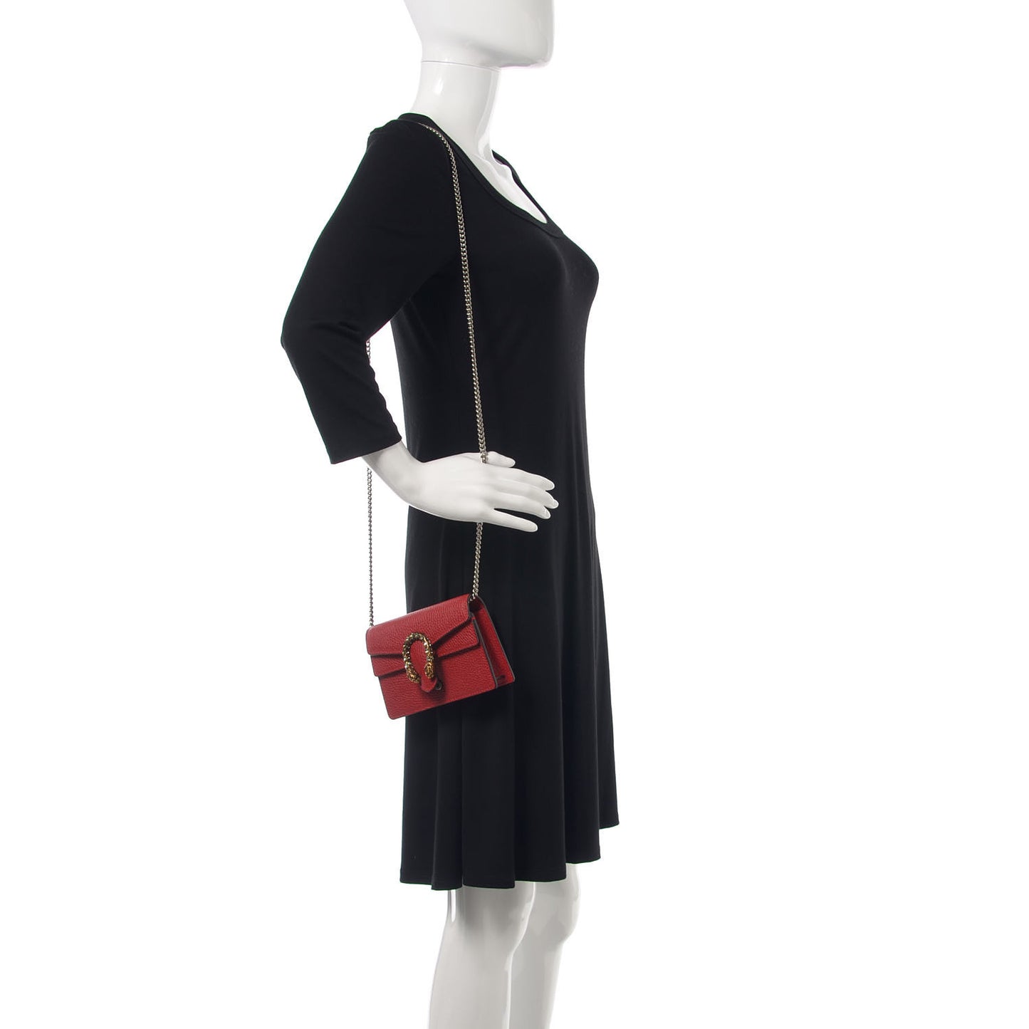Calfskin Super Mini Dionysus Shoulder Bag Hibiscus Red