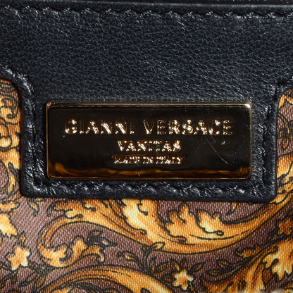 Versace Barocco Quilted Leather Studded Vanitas Demetra Black 6 of 8