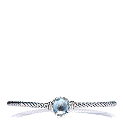 David Yurman Sterling Silver Blue Topaz 3mm Chatelaine Bracelet 1 of 4