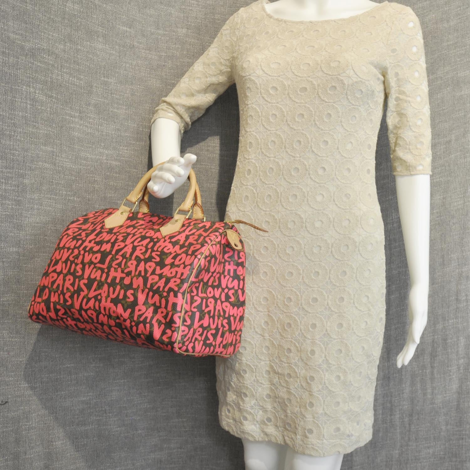 Louis Vuitton Monogram Graffiti Speedy 30 Fuchsia 2 of 11