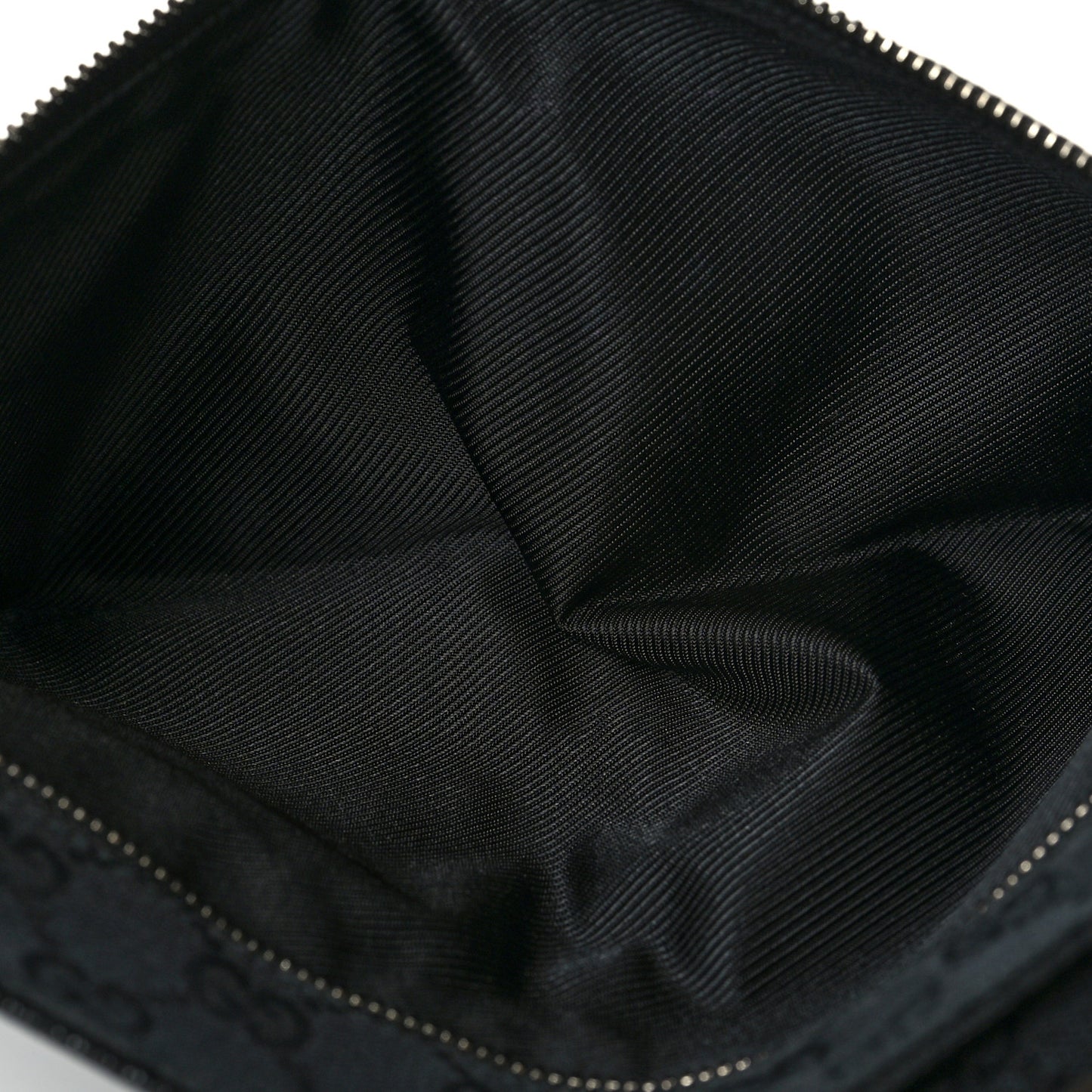 Denim Monogram Double Pocket Belt Bag Black