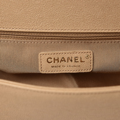Chanel Caviar Quilted New Medium Boy Flap Beige 6 of 11