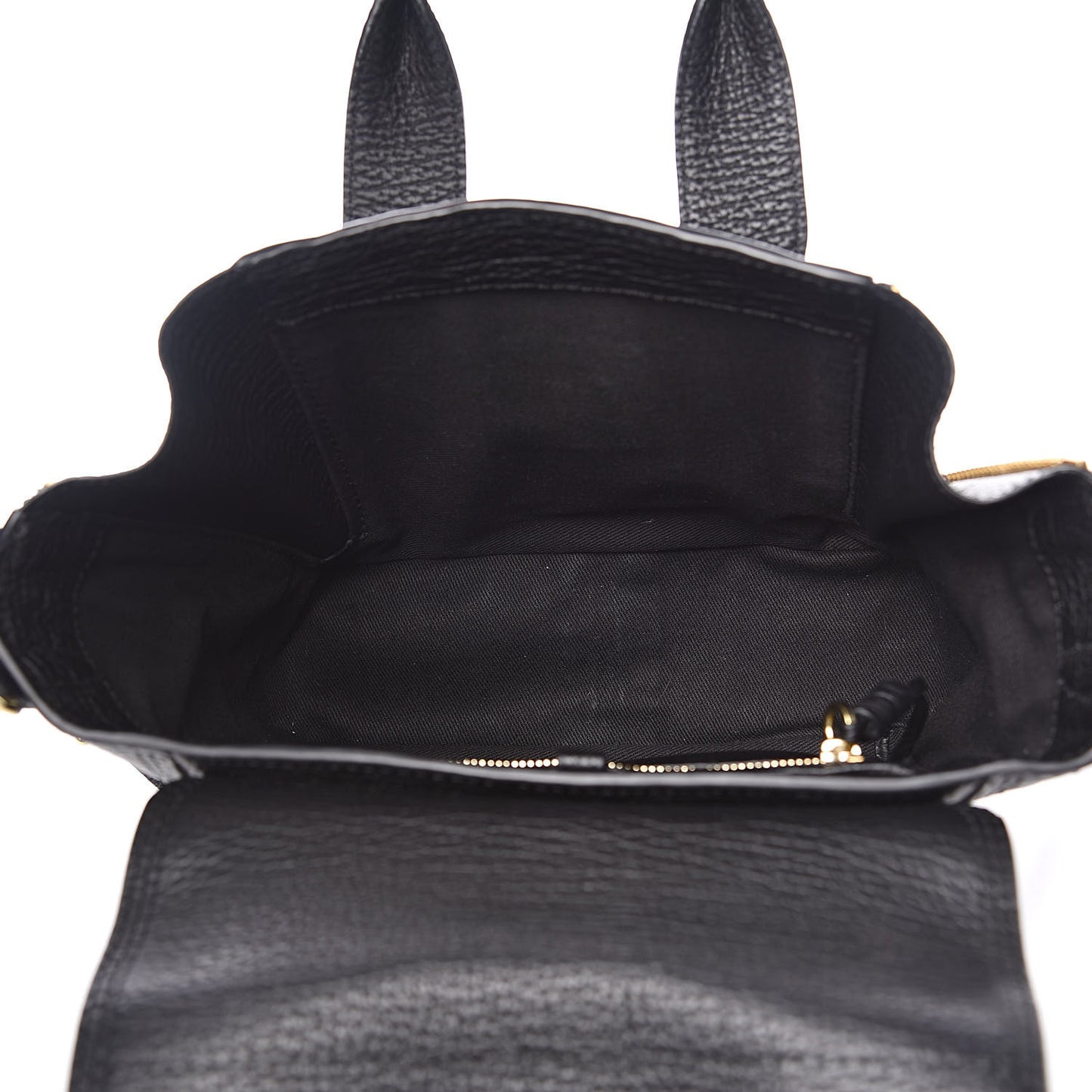 3.1 Textured Calfskin Mini Pashli Satchel Black