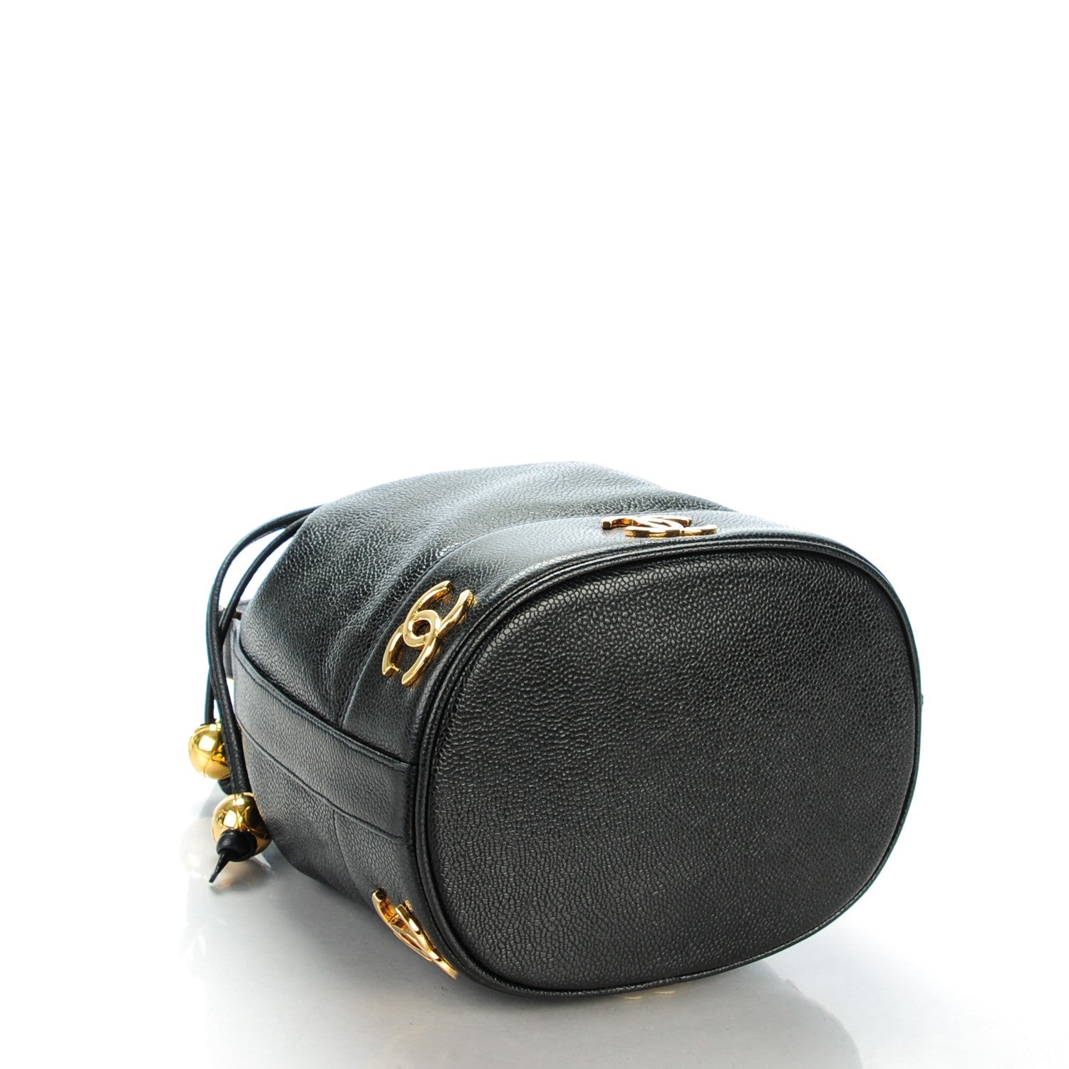 Chanel Caviar CC Drawstring Shoulder Bag Black 4 of 8