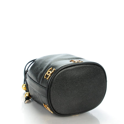 Chanel Caviar CC Drawstring Shoulder Bag Black 4 of 8