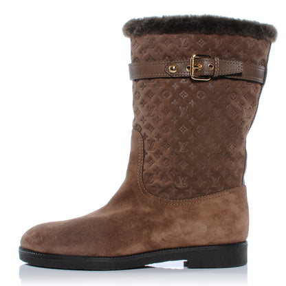 Louis Vuitton Suede Fur Wintry Boots 41 Brown 1 of 7