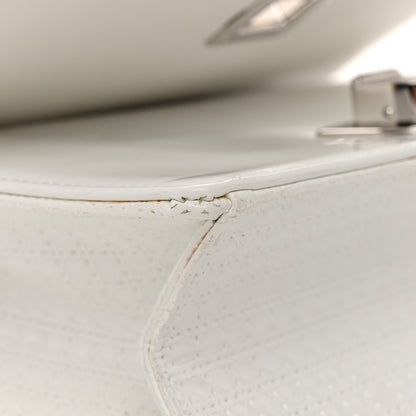 Christian Dior Patent Micro-Cannage Small Diorama Flap Bag White 17 of 18