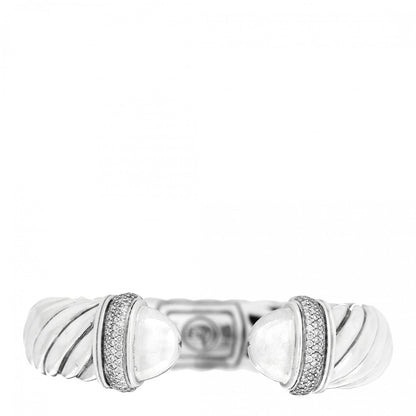 David Yurman Sterling Silver Diamond 15mm Waverly Bracelet 1 of 4