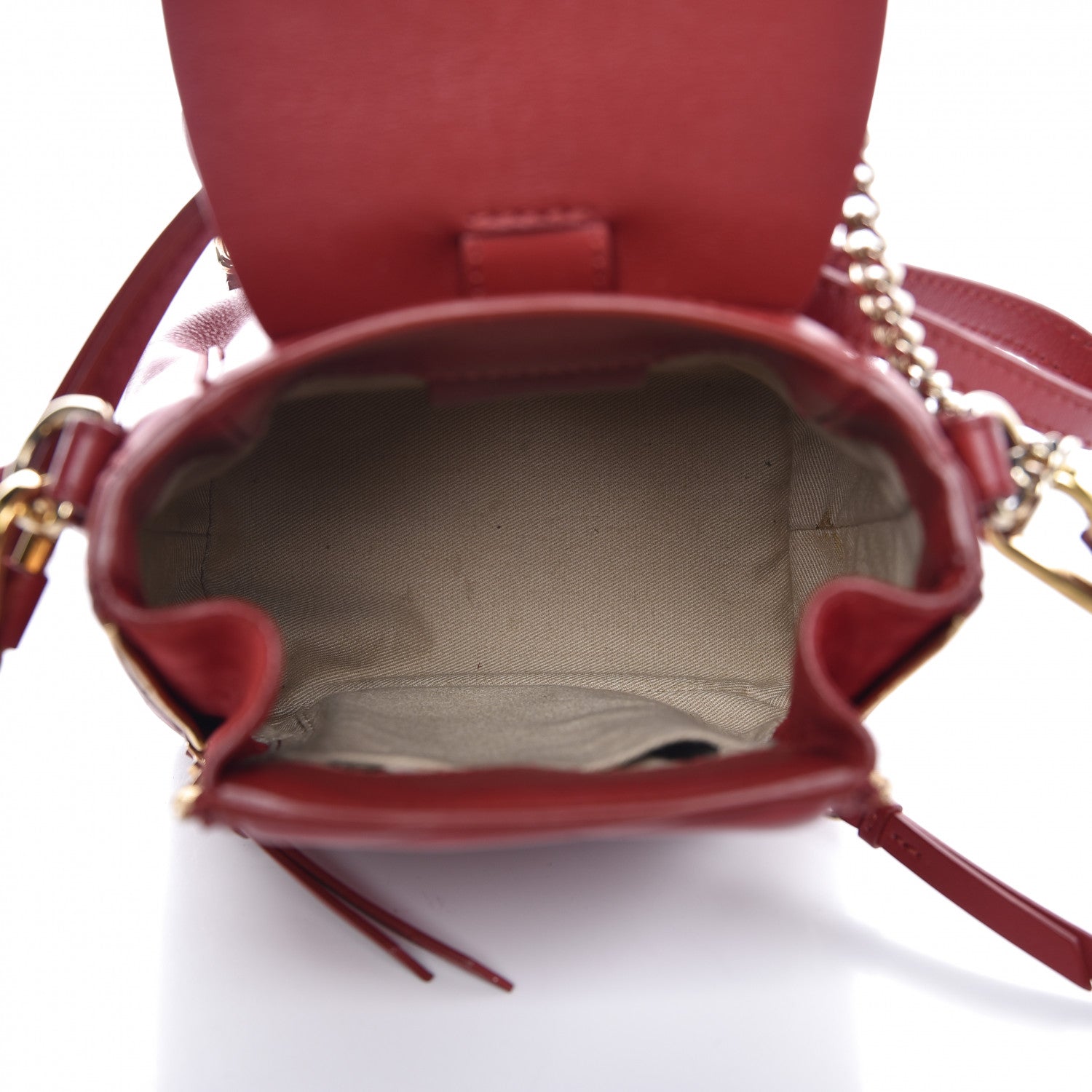 Chloe Calfskin Quilted Mini Faye Backpack Dahlia Red 5 of 9
