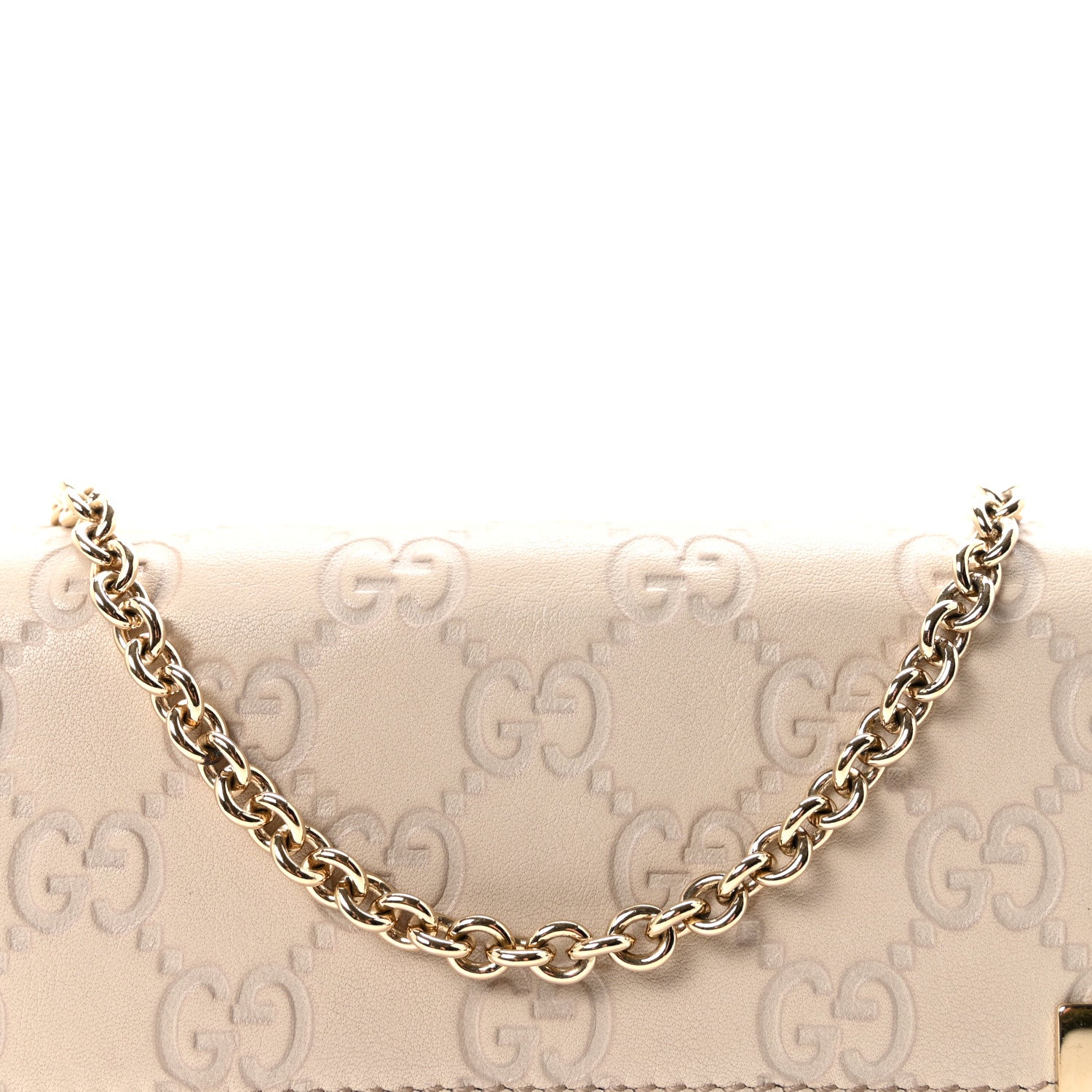 Gucci Guccissima Signature Dice Chain Wallet Off White 6 of 8
