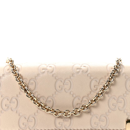 Gucci Guccissima Signature Dice Chain Wallet Off White 6 of 8