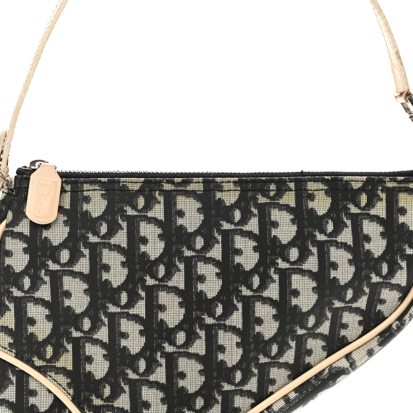 Monogram Mini Saddle Pochette White Blue