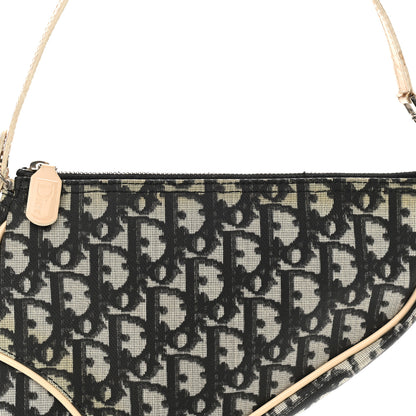 Christian Dior Monogram Mini Saddle Pochette White Blue 8 of 15