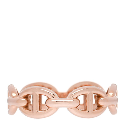 Hermes 18K Rose Gold PM Chaine D'Ancre Enchainee Ring 52 6 1 of 7