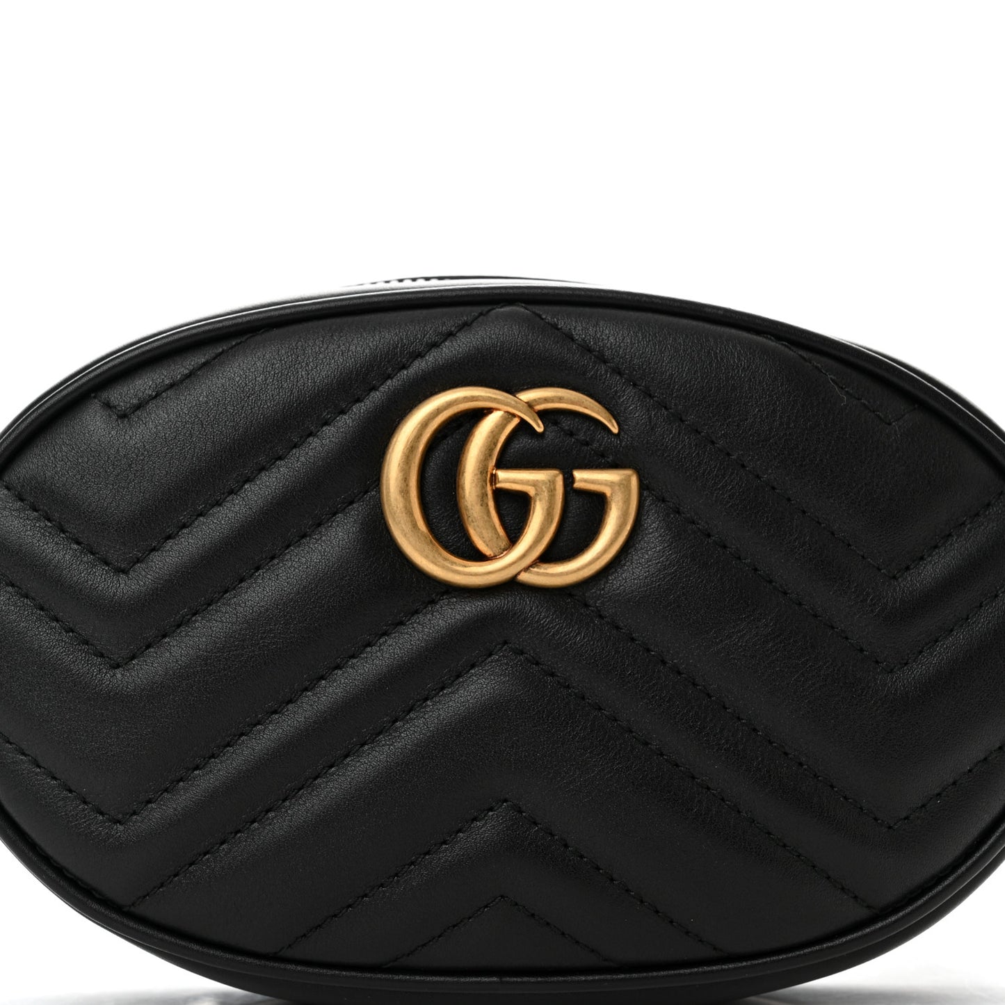 Calfskin Matelasse GG Marmont Belt Bag 75 30 Black