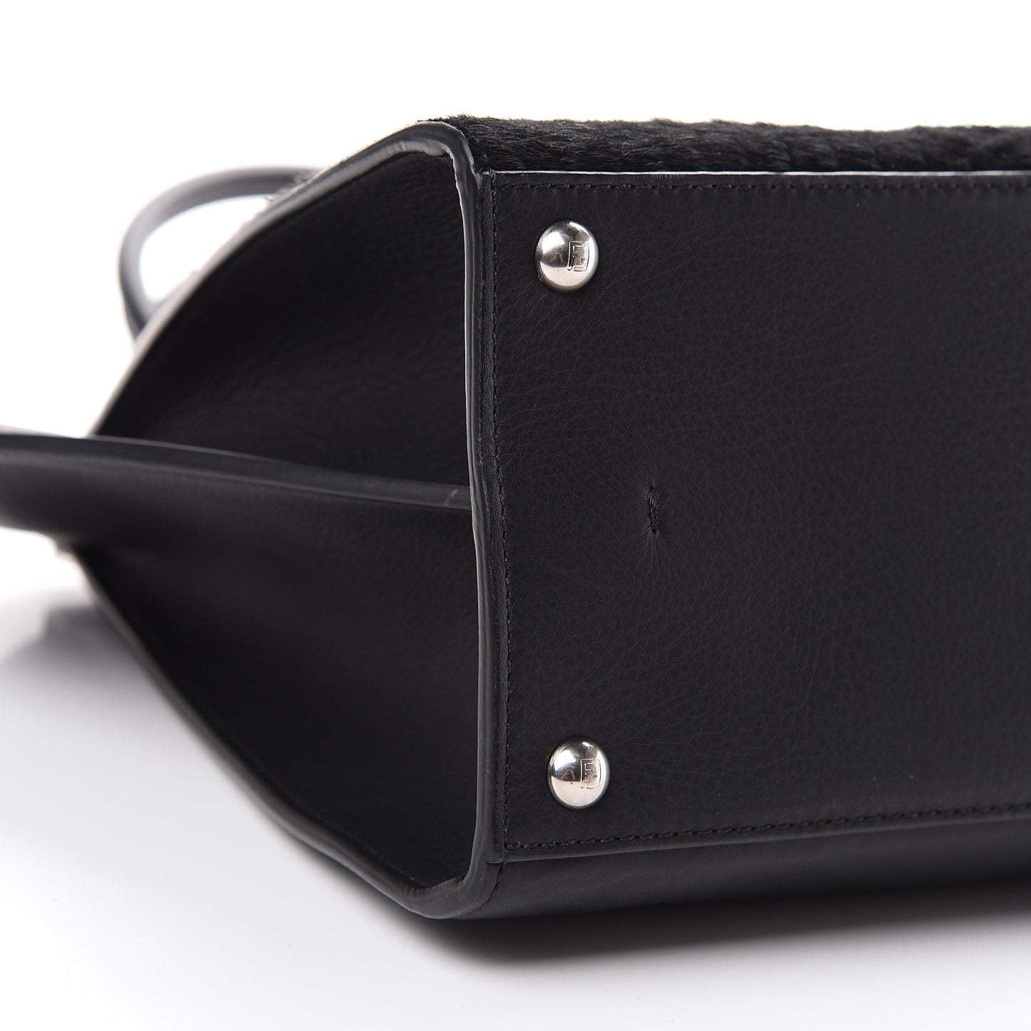 Vitello Pelo Flamingo Crocodile Embossed Petite 3Jours Tote Black
