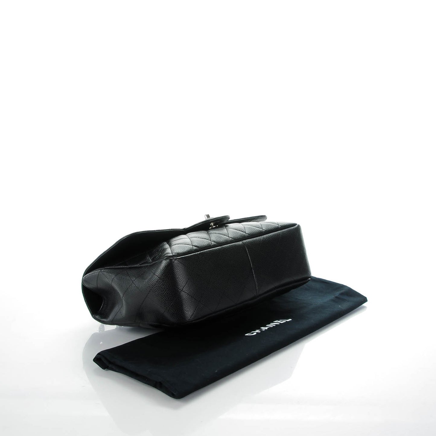 Caviar Quilted Jumbo Single Flap Black