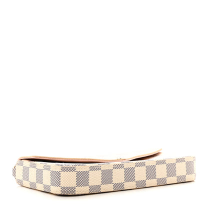 Louis Vuitton Damier Azur Pochette Felicie Chain Wallet Rose Ballerine 4 of 10