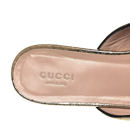 Gucci Galassia Womens GG Marmont Fringe Slippers 37 Platino 7 of 8