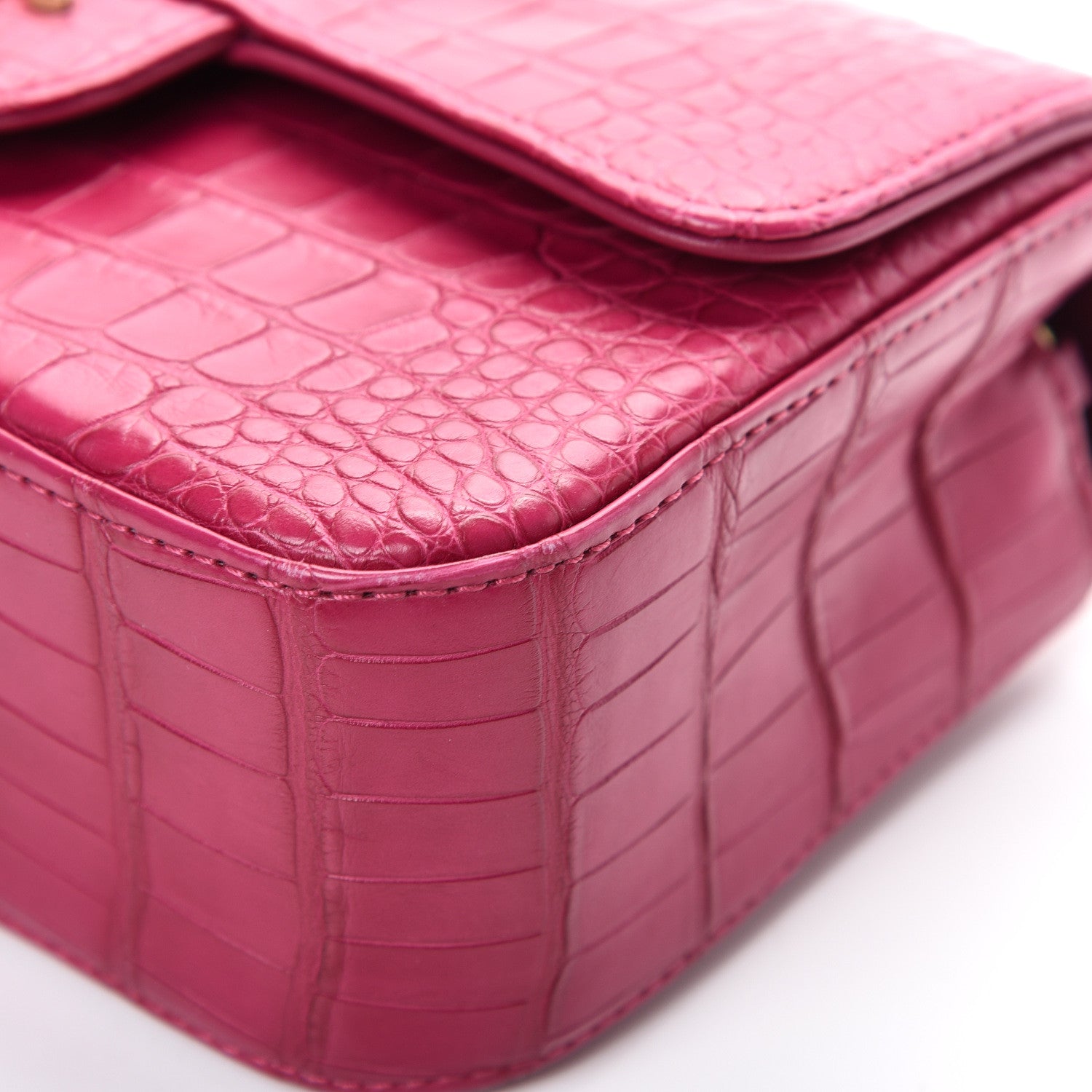 Chanel Matte Alligator Mini Flap Pink 10 of 12