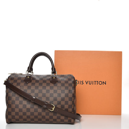 Louis Vuitton Damier Ebene Speedy Bandouliere 30 9 of 9