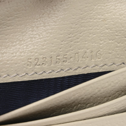 Gucci GG Supreme Monogram Textured Dollar Calfskin Web Ophidia Card Case Beige Ebony Mystic White 7 of 10