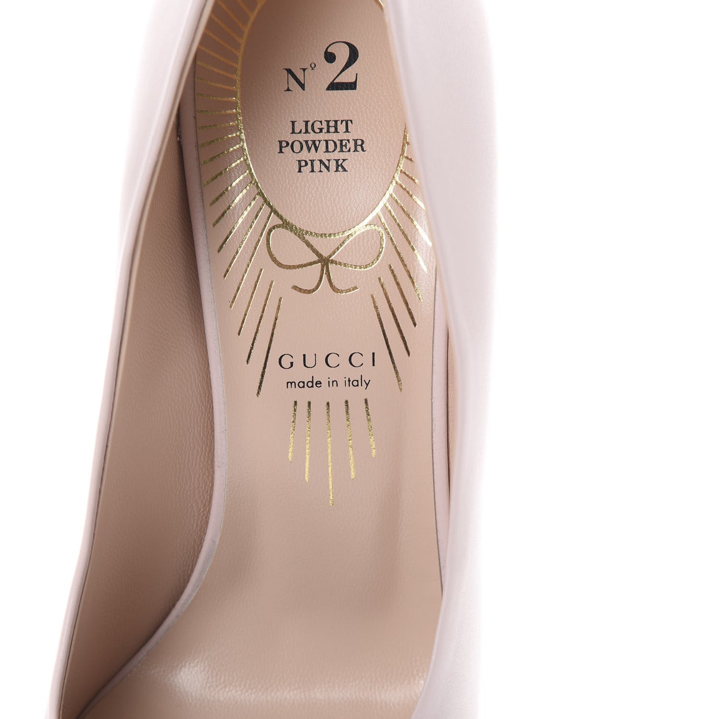Nappa Bow High Heel Pumps 36.5 Light Powder Pink
