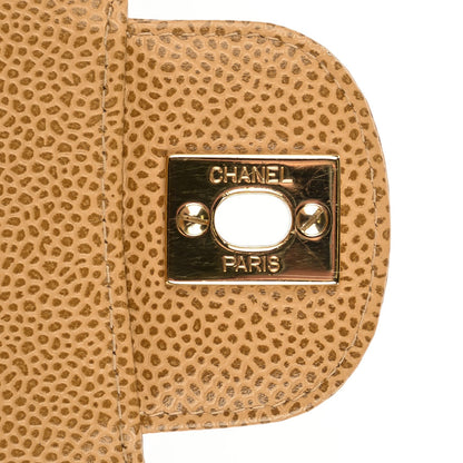 Chanel Caviar Quilted Medium Double Flap Beige 5 of 8