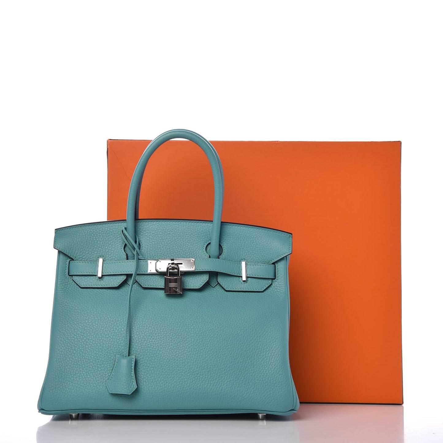 Taurillon Clemence Birkin 30 Bleu Saint Cyr