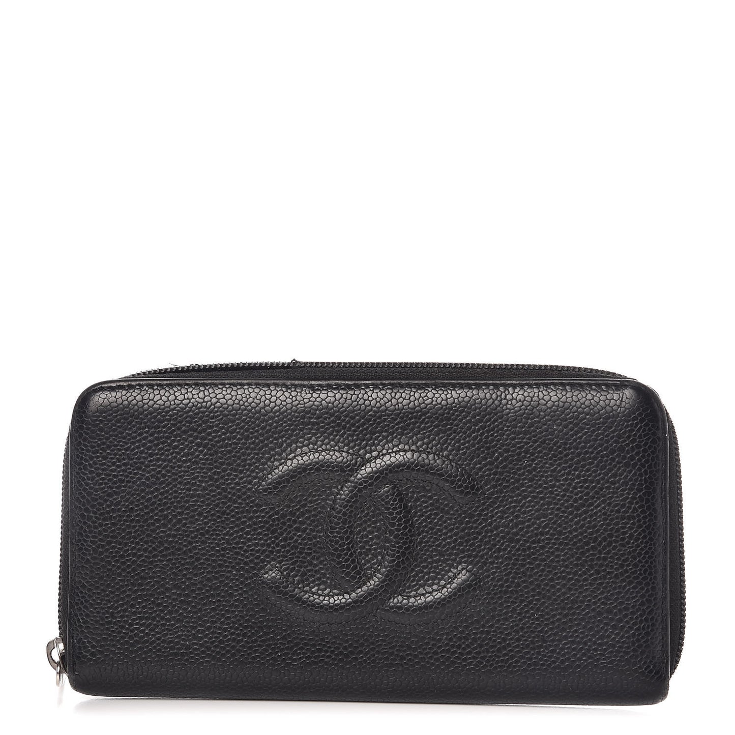 Caviar Timeless CC Zip Around Wallet Black