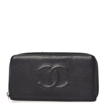 Chanel Caviar Timeless CC Zip Around Wallet Black 1 of 16