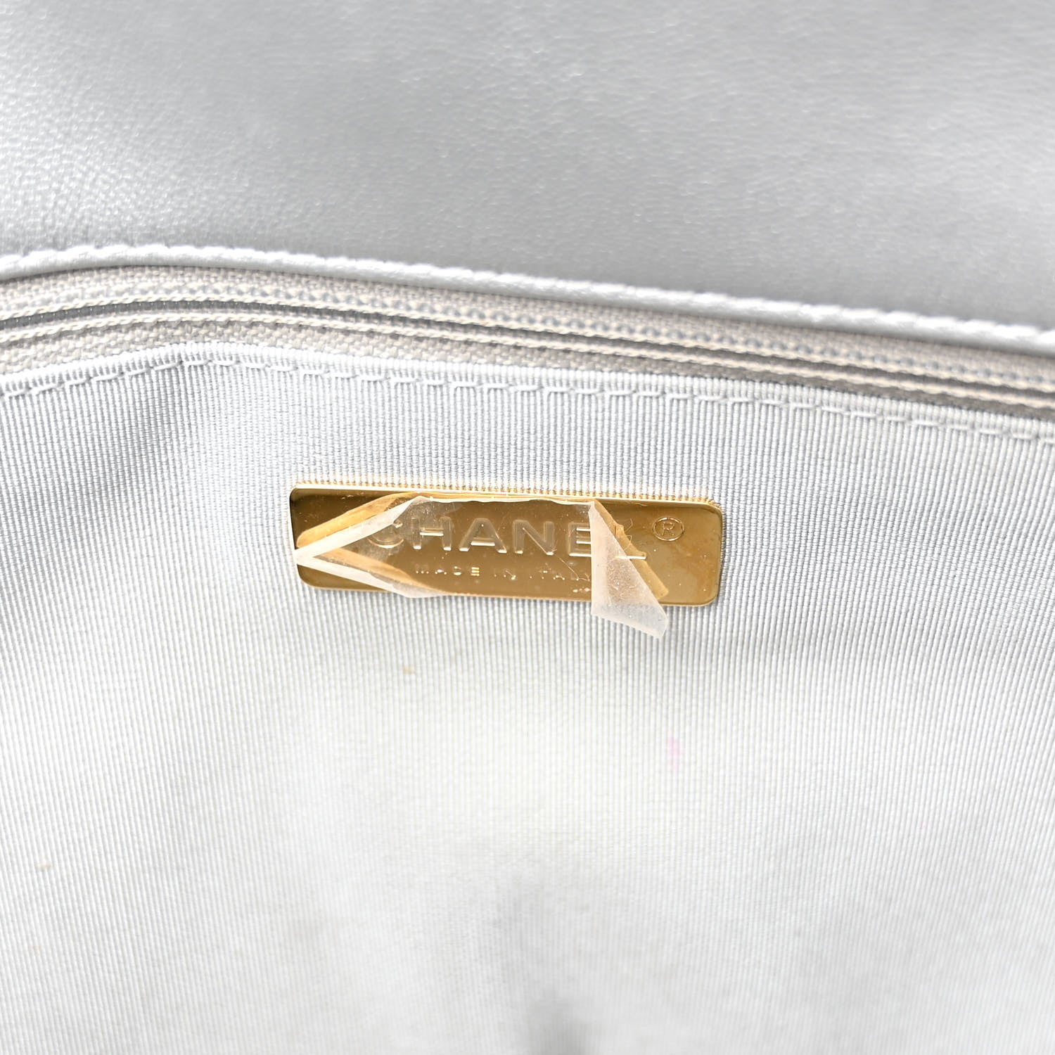 Chanel Metallic Goatskin Quilted Maxi Chanel 19 Flap Silver 6 of 10